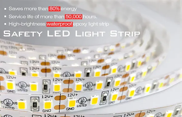 Waterproof LED strip of the mirror